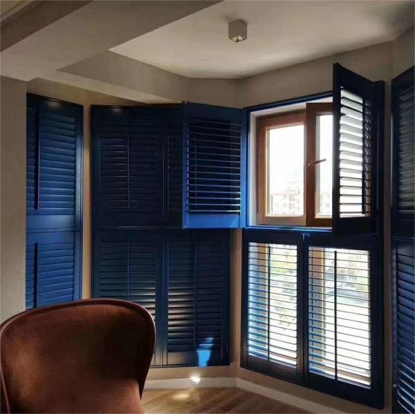 Tier on Tier Shutters in Natural Hardwood