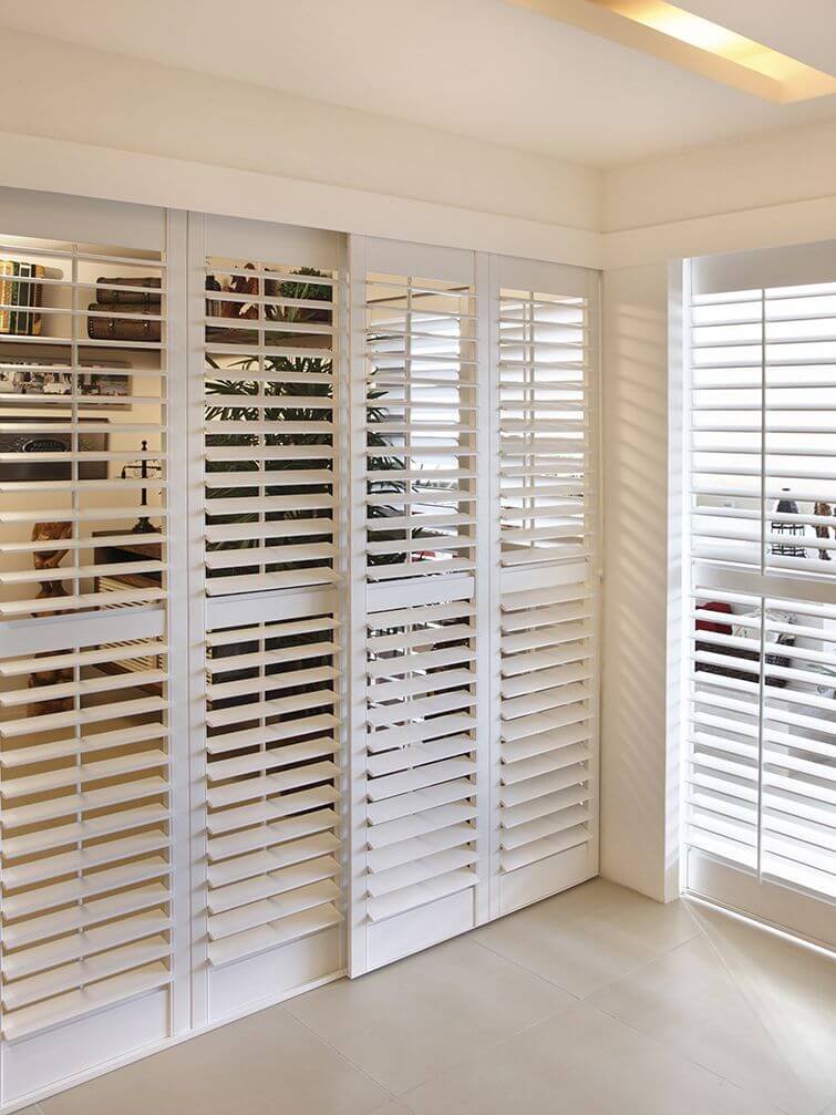 plantation shutters on sliding glass doors