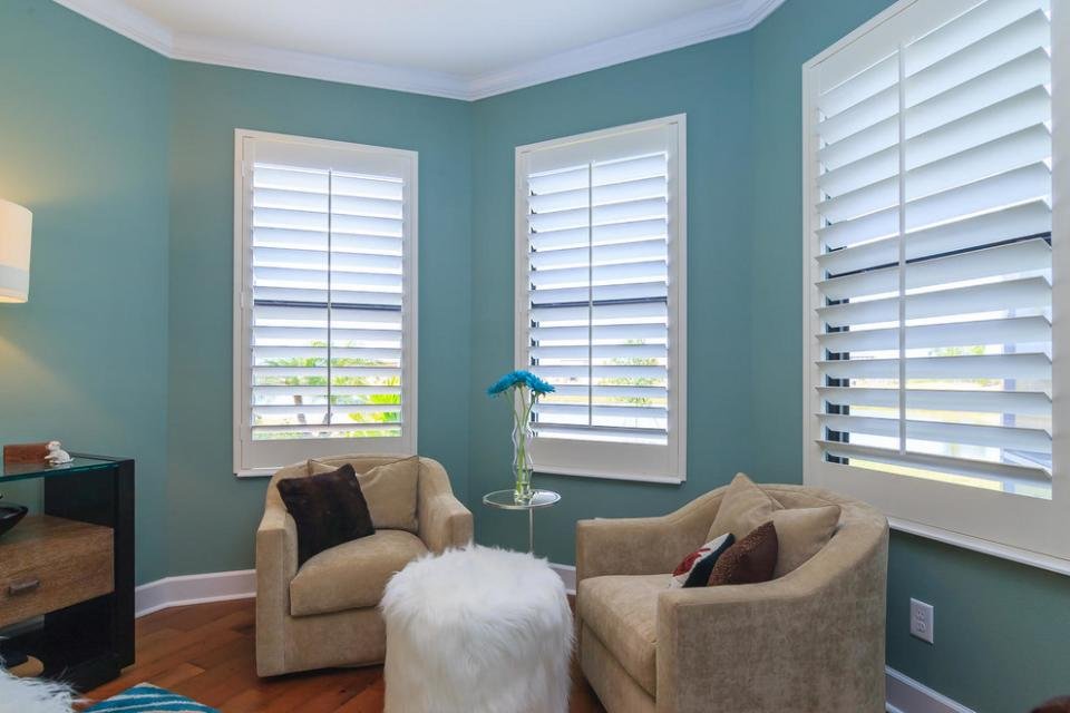 Living Room Plantation Shutters