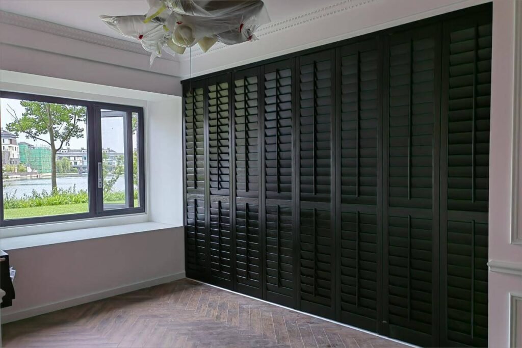 sliding glass door plantation shutters cost