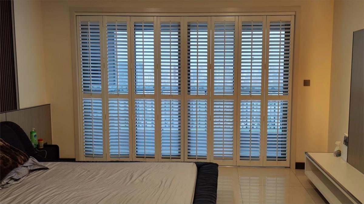 sliding glass door plantation shutters cost