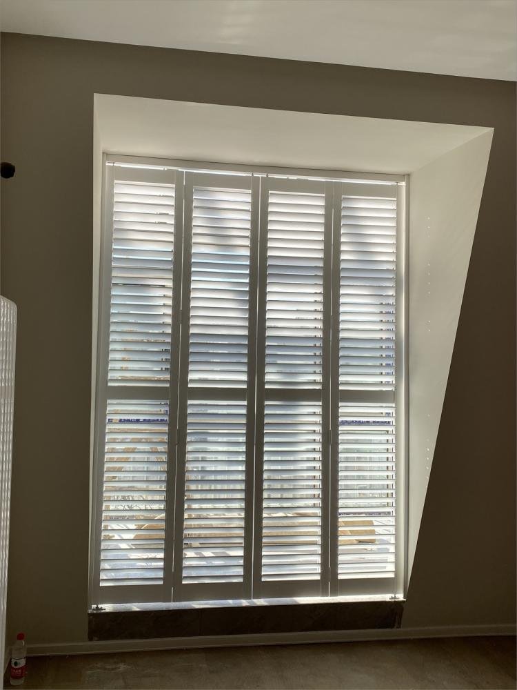 Bi-fold shutters for small sliding glass doors 