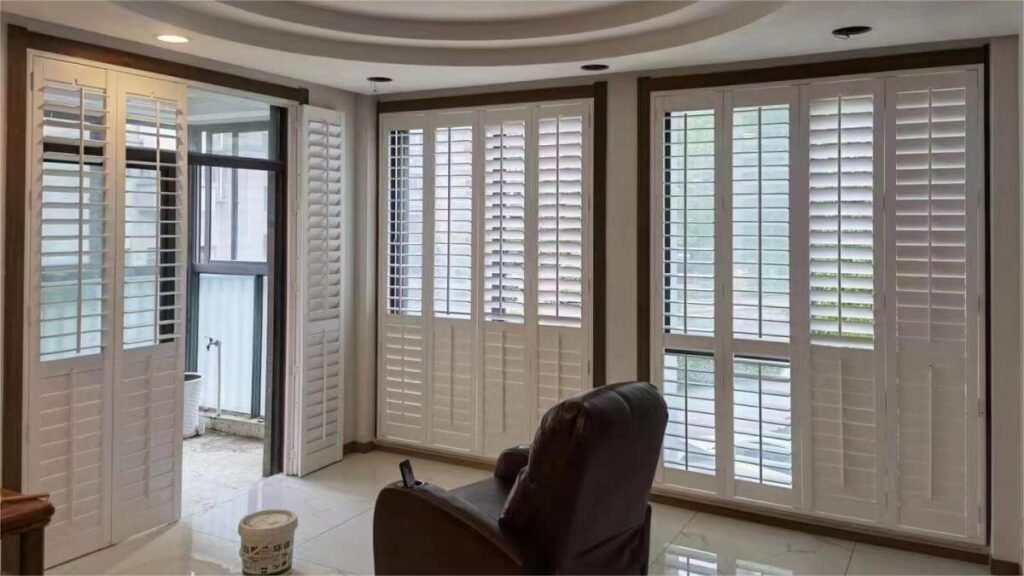 Plantation Shutter Sliding Glass Door