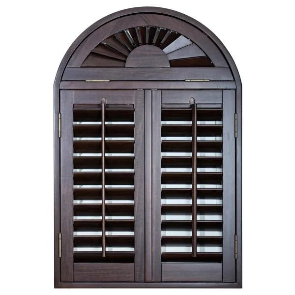 Plantation shutters -- Wood, PVC and Aluminium options installed in a modern home