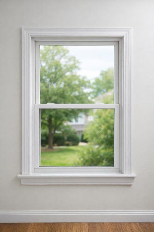 Window before venetian blind installation -- bare window without covering