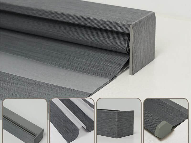 Zebra shade - dual-layer alternating sheer and opaque stripes for adjustable light control