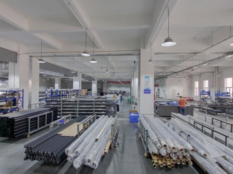Fabric roll warehouse - blackout and light-filtering materials inventory