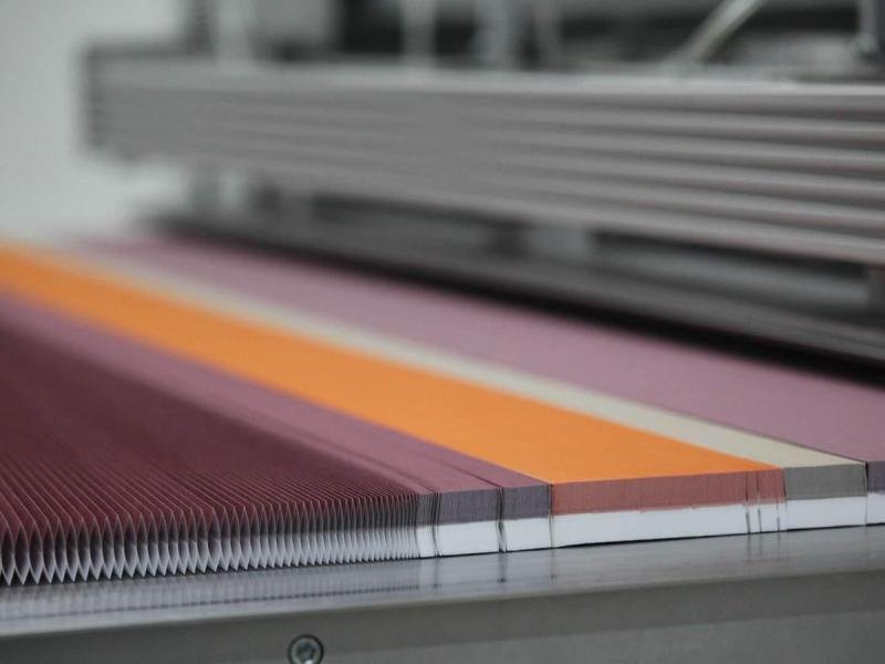 Heat press line for honeycomb cellular shade bonding